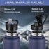 HASLE OUTFITTERS 40oz Stainless Steel Water Bottle, Vacuum Insulated Double Walled Leak Proof Sports Bottle with 2 Lids