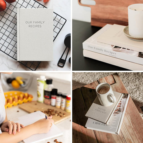 Blank Recipe Book To Write In Your Own Recipes - Family Cookbook Journal with Templates