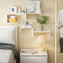 Set 5 SRIWATANA Floating Shelves for Wall, Wall Shelves for Bathroom, Bedroom, Living Room, Kitchen, Office, Wood