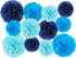 12 Pcs Tissue Pom Poms Kit, Tissue Paper Flowers for Birthday, Baby Shower, Graduation, Bachelorette Party Decoration