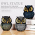 Charming Owl Resin Figurine - Perfect Home Decor for Bookshelves and Living Rooms