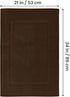 Utopia Towels Cotton Banded Rug - Bath Mats, 21 by 34 Inches, 100% Ring Spun Cotton, Dark Brown, 2 Pack