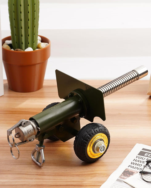 4 lbs Firecracker Cannon, Stainless Steel Mini Cannon Model Shoots Firecrackers, Military Collectible Ornaments, Robust