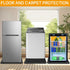Mini Fridge Silicone Mat, 24''x24''x0.5'', Drip Pan to Prevent Appliance Leakage and Protect Floor (Black)