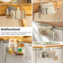 2 Pack 2 Poeland Over Cabinet Door Organizer, Plastic Storage Bin with Hooks, Over Cabinet Holder for Kitchen, Pantry