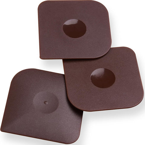 Pan Scrapers Dish Scraper Tool Set, 3 Pack Food Scraper for Cleaning Grease, Cast Iron Cleaner (Brown)