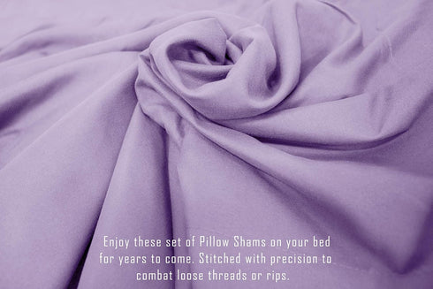 Elegant Comfort Luxury Ultra-Soft Premium Hotel Quality 2-Piece Pillow Shams, King Size Lilac