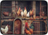Dish Drying Mat for Kitchen Counter, 24 x 18 In Absorbent Microfiber Roosters Hens Chickens Farm Dish Drainer Mats