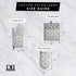 DII Quilted Kitchen Oven Mitt & Potholder Set, Gray Damask Print, 2 Piece, OM 6.5x12/PH 8x8.5