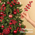 8 Branches/32 HOHOTIME Christmas Holly Berry Stem Ornaments, Large Small Branches Artificial Berry Stem, Removable