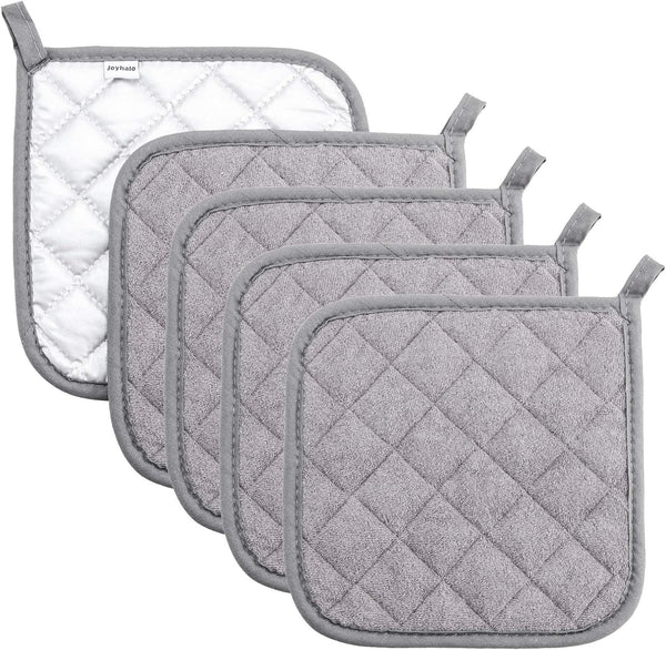 Pot Holders Cotton Made - Machine Washable Heat Resistant Potholder, Hot Pads, Trivet for Cooking