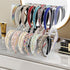 Headband Holder Organizer, Acrylic 2-Tier Clear Headband Display Stand for Girls and Women (13.4in Height)