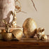 6PCS 3 3 DN DECONATION Easter Decorations with Rabbits and Nesting Easter Eggs, Small Gold Easter Bunny Figurines