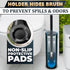 Set Black Toilet Brush and Holder - Scratch Resistant Black Toilet Bowl Brush and Holder with Soft Bristles Replaceable