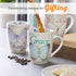 Christian Art Gifts Botanic Blue Butterfly Ceramic Coffee Mug, 12 oz - Inspirational with Bible Verse: Grace - Eph. 2:8
