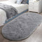 LOCHAS Fluffy Bedroom Rug, 2.6' x 5.3', Shaggy Area Rug for Bedroom Bedside, Soft Oval Throw Rugs for Living Room Kids