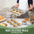 9 Inch Baking Tray Pan & Cooling Rack Set, Joyfair Stainless Steel Toaster Oven Pan with Grid Rack for Cookies, Meats