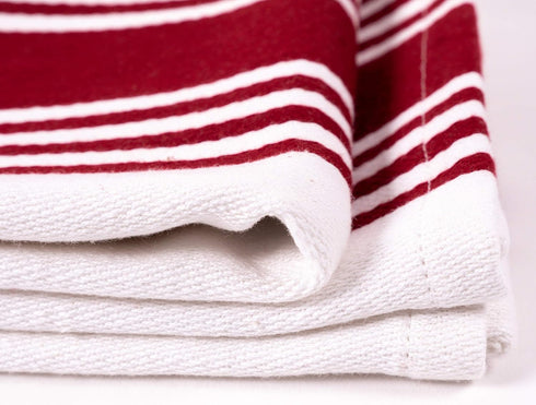 KAF Home Kitchen Towels, Set of 4 Absorbent and Durable, 18 x 28 Inches, Perfect for Drying Dishes - Wine