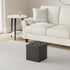 12.6"X12.6"X12.6" B FSOBEIIALEO Folding Storage Ottoman Cube Footrest Faux Leather for Living Room Seat Chest Black