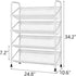 4 Closet 4 Tier Shoe Rack for Mesh Fabric Metal Shoe Racks, Small Shoe Storage Organizer Shelf for Entryway, Hallway