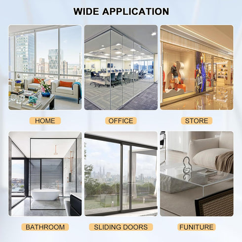 Shackcom Window Security Film 17.3in x 9.84ft, Clear Adhesive Anti-shatter Tempered Glass Film for Home, Office, Car