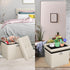 17 13 13 inch Tamfile Small Ottoman with Storage, x x Fireproof Safe Folding Ottoman with Lock for Important Documents