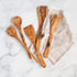 Tramanto Olive Wood Utensil Set | 5 Piece Spatula and Spoon, 12 Inch Luxury Kitchen Set with Gift Box