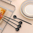 4 PCS 6.7 Inches Satin Black Stainless Steel Coffee Spoons, Iced Tea Spoon, Espresso Stirring Spoon