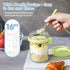 6 Pack 16 Oz DRKIO Overnight Oats Containers with Lids and Spoons Glass Mason Jars for Overnight Oats Leak Proof