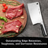 Mueller 7-Inch Meat Cleaver Knife, Stainless Steel Professional Butcher Chopper for Home Kitchen