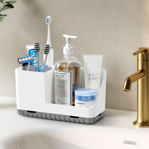 Countertop PARKMANI Toothbrush Holders for Bathrooms, Kids Electric Toothbrush and Toothpaste Holder with Drainage