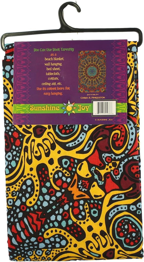 3D 60x90 Inches Sunshine Joy Psychedelic Sunburst Tapestry Tablecloth Beach Sheet - Classic