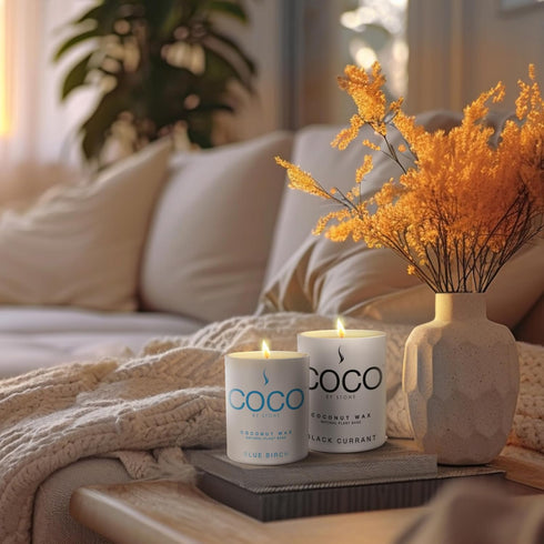 6.5oz Coconut Apricot Wax Candle for Home (Tiare), Vegan & Cruelty-Free, Hand Poured