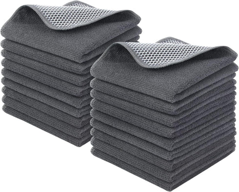 KinHwa Kitchen Washcloths for Dishes Absorbent Microfiber Dish Cloths Quick Dry Dish