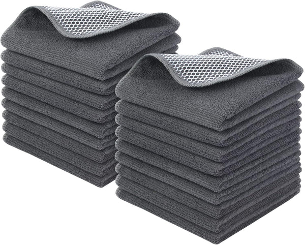 KinHwa Kitchen Washcloths for Dishes Absorbent Microfiber Dish Cloths Quick Dry Dish