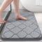 OLANLY Memory Foam Bath Mat Rug 36x24 - Ultra Soft Non Slip and Absorbent Bathroom Rug, Grey