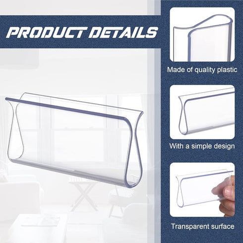Roller Window Shades Pull Down Shades Grips for Home Rolling Curtain Accessories (Clear, 4 Pieces)