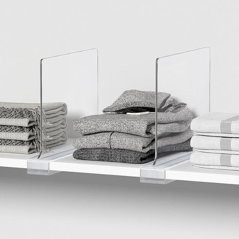 6 Closet Closet Aolloa PCS Shelf Dividers for Organization Acrylic Clear Shelf Divider for Wooden Shelving Suitable