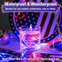 cshare 4th 16.4ft 50LED 4th Red White and Blue Fairy Lights Battery Operated, of July Lights with Timer for of July