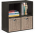 Furinno Pelli Cubic Storage Cabinet, 2x2, Espresso Finish