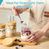 6 Pack 16oz Vtopmart Glass Overnight Oats Containers with Bamboo Lids, Portable Wide Mouth Glass Jars Leak-proof