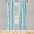 Ambesonne Bear Window Curtains, Cartoon Style Polar Bear Cubs on Sea Backdrop, Lightweight Decor 2-Panel Set, 28" x