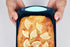 Trudeau Structure Loaf Pan, Silicone Bakeware 8.5" x 4.5", Mint/Black