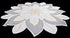 Embroidered Holiday Christmas White and Gold Star Poinsettia Doily Place Mat Small Table Topper (23 Inch Round)