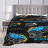 Jbofyee 80x60 Inch Monster Trucks Cars Throw Blankets All Season Ultra Soft Warm Gift for Boys Fleece Blanket for Home