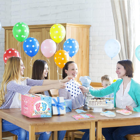 Saintrygo Baby Gender Reveal Voting Box with 50 Pieces Boy or Girl Ballot Cards for Baby Shower Decorations