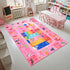 3x5 Pink Kids Rug for Playroom Classroom, ABC Alphabet Numbers Play Toddlers Rugs, Learning Educational Bedroom Floor