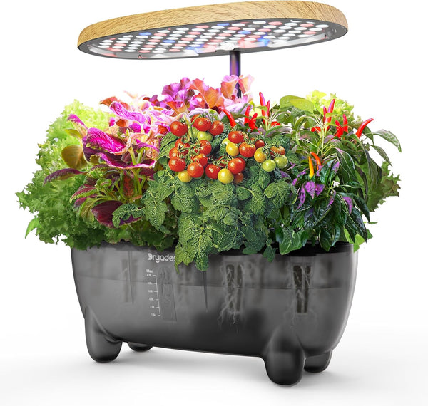 12 Pods Hydroponics Growing System Indoor Herb Garden with LED Growth Lamp