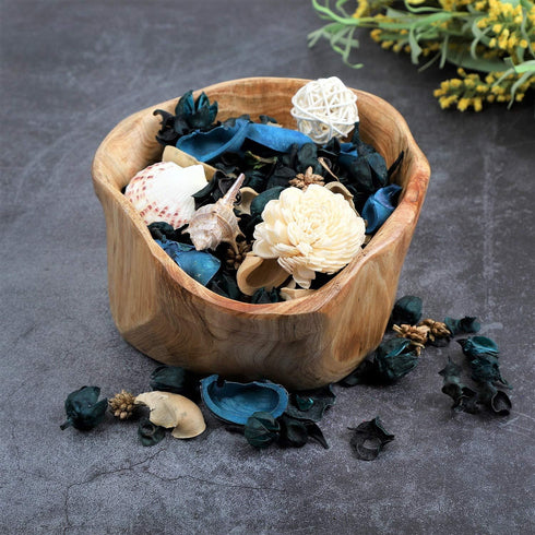 Qingbei Rina Summer Potpourri, Ocean Scent Dried Flower, Blue Decorative Bowl Vase Filler, Home Fragrance Sachet