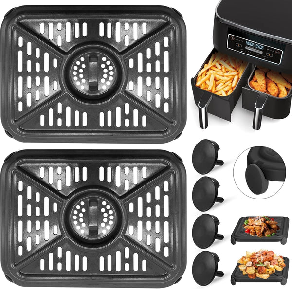 GWY Air Fryer Grill Pan - Replacement Crisper Plate for Ninja Foodi AD350CO DZ401 DZ550, Dishwasher Safe